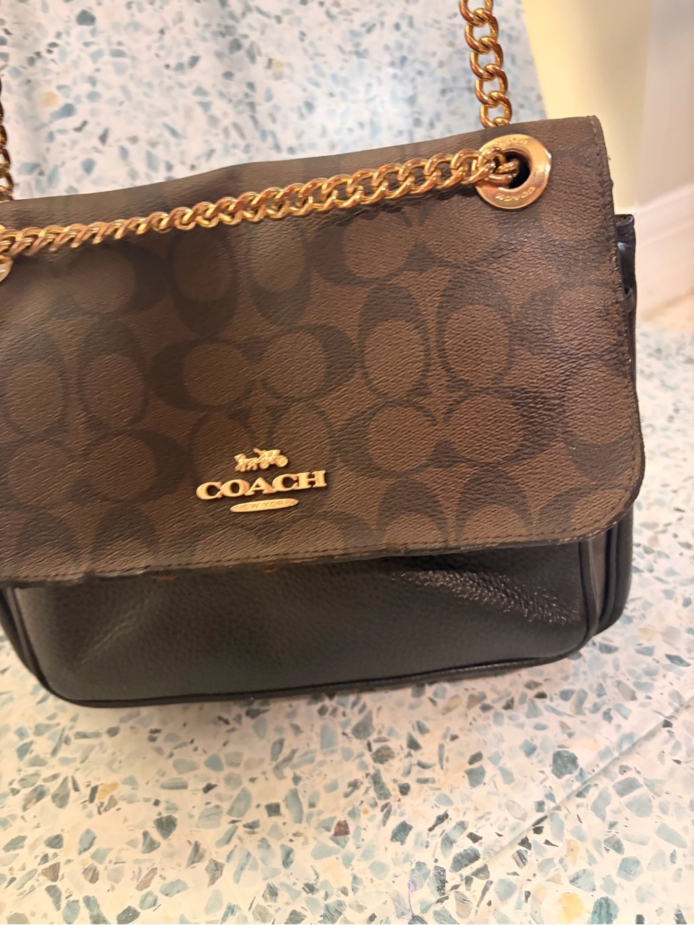 Coach Klare Crossbody 25 Signature Canvas Brown Black CC878 - Picture 3 of 10